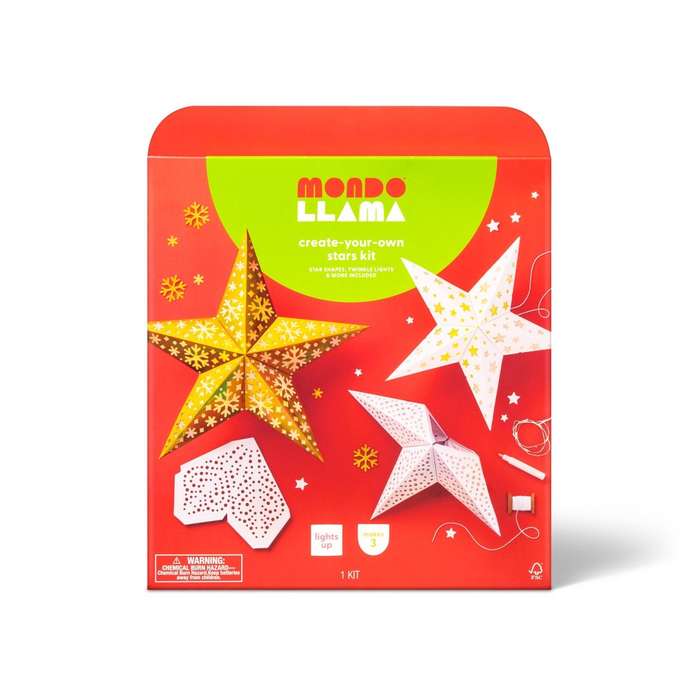 (Case Of 9 Pack ) Create-Your-Own Paper Stars Kit - Mondo Llama™