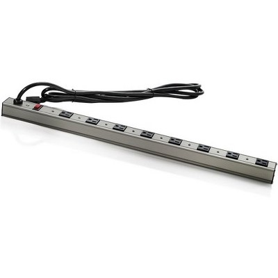 Aleratec 8-Outlet Industrial Grade Power Strip with 10ft Power Cord, 15Amp Fuse - 8 x AC Power - 10 ft Cord - 15 A Current - 120 V AC Voltage - 1875 W