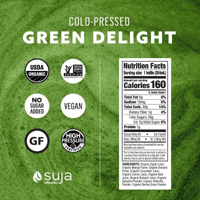 Suja Organic Green Delight Cold-Pressed Juice Smoothie - 12 fl oz