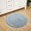 Lux Premium 100% Cotton Ultra-Soft Reversible Bathroom Rug-Durable Tufted Weave, Highly Absorbent Solid Pattern for Multipurpose use - 2 of 4