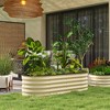 Outsunny Galvanized Raised Garden Bed Kit, Metal Planter Box with Safety Edging - 3 of 4