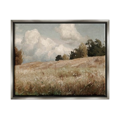 Stupell Industries Classic Nature Field LandscapeFloater Canvas Wall Art