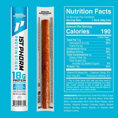 1st Phorm Original Smokehouse Protein Meat Sticks - 2oz