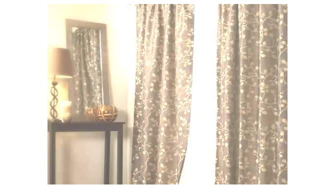 2pk Room Darkening Weathermate Tab Top Window Curtain Panels - Thermalogic, 2 of 6, play video
