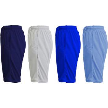 JumpStart Men's 4-Pack Moisture Wicking Performance Active Mesh Shorts