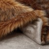 Faux Fur Throw Blanket - 60x70 Hypoallergenic Premium Imitation Chinchilla Fur Cover with Luxurious Fake Mink Back by Lavish Home (Brown) - 2 of 4