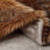 Faux Fur Throw Blanket - 60x70 Hypoallergenic Premium Imitation Chinchilla Fur Cover with Luxurious Fake Mink Back by Lavish Home (Brown) - image 2 of 4