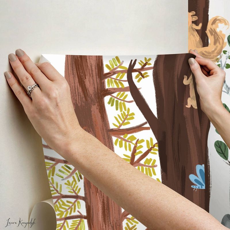 Forest Animal Hide and Seek Peel and Stick Wall Mural - RoomMates, 5 of 7