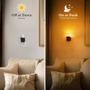YANSUN 2-Pack 1W Plug-in Candle Night Light, Amber 1600K, Slide Dimmer, Black Base, US Plug, Light-Controlled - 3 of 4