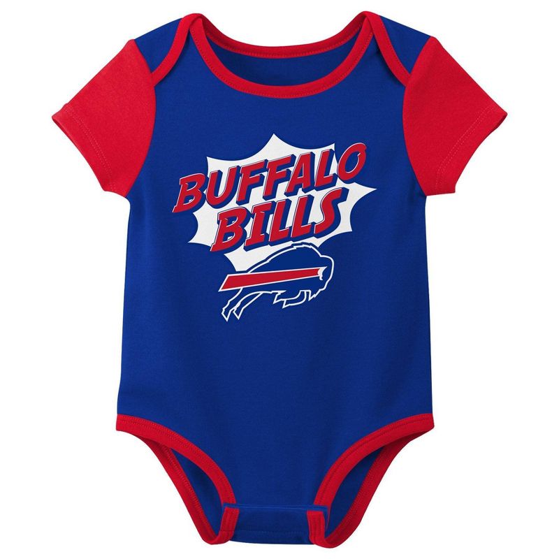 NFL Buffalo Bills Infant Boys&#39; 3pk Bodysuit, 4 of 5