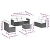 vidaXL Patio Sofa Set with Cushions Outdoor Furniture 8 Piece Poly Rattan - Beige and Cream - 3 of 4