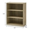 3-Shelf Bookcase with Adjustable Shelves - 2 of 4