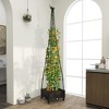 Tangkula 2PCS 81" Garden Obelisk Trellis for Climbing Plants Tall Plant Support w/ Wheels - 4 of 4