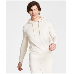Armani Mens Big Logo Graphic Hoodie Sweatshirt, Beige, Medium - 1 of 1