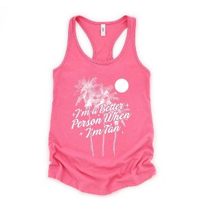 Simply Sage Market Women's I'm A Better Person When I'm Tan Graphic Racerback Tank - 1 of 3