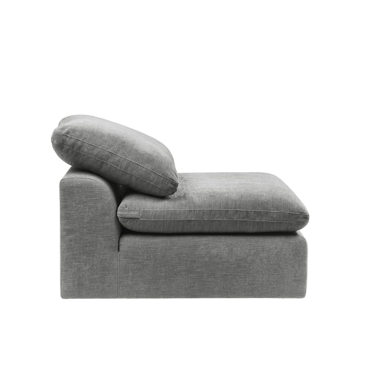 38" Naveen Ottoman and Bench Gray Linen - Acme Furniture - thumbnail 4