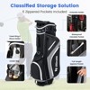 Tangkula 14-Way Top Divider Golf Bag with Stand Lightweight Golf Stand Bag with Dual Shoulder Straps Blue/Grey/Red - 4 of 4