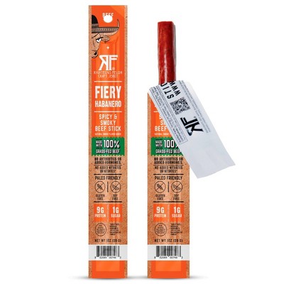 Righteous Felon Craft Jerky Fiery Habanero Beef Stick - 9g Protein - 1oz