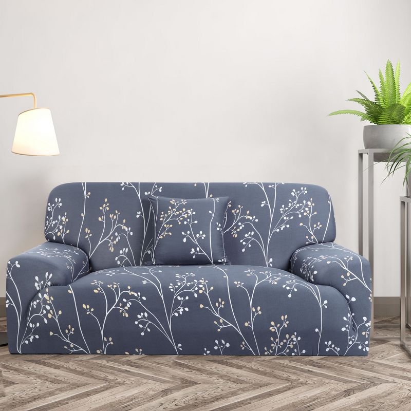 PiccoCasa Printed Sofa Cover Stretch Couch Cover Sofa Slipcovers with One Pillow Case, 2 of 4