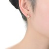 Guili Sterling Silver Gold Plated Earrings featuring 5.5MM Freshwater Pearls, showcasing minimalist and timeless elegance for every occasion - 3 of 3