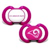 BabyFanatic Girls Pink Pacifier 2-Pack - NFL Los Angeles Rams - 2 of 3
