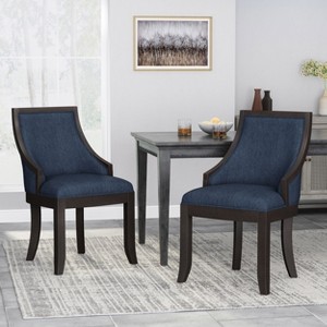 NicBex Retro Upholstered Dining Chairs with Curved Legs,Modern Mid-Century Style Accent Chairs for Dining Room,Set of 2 - 1 of 4