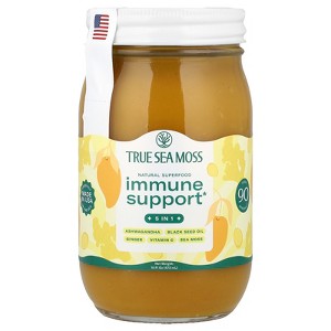 True Sea Moss Natural Superfood, Immune Support 5 In 1, Mango, 16 fl oz (473 g) - 1 of 2