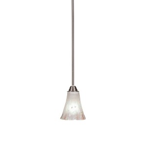 Toltec Lighting Paramount 1 - Light Pendant in  Brushed Nickel with 5.5" Fluted Frosted Crystal Shade - 1 of 1