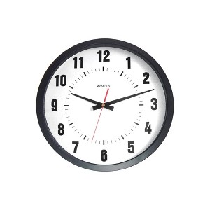 Westclox 32189A Indoor Analog Wall Clock, Plastic, Black/White, 14" x 12" - 1 of 1