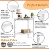 Gulches 42in Retro Circular Curved Half Moon Console Table with Cloud Design Top and Open Shelf Solid Wood Frame and Legs Milk White - 4 of 4