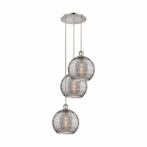 Athens Deco Swirl - 3 Light Cord Hung Multi Pendant In Industrial Style-35.63 Inches Tall and 16.5 Inches Wide - 1 of 1