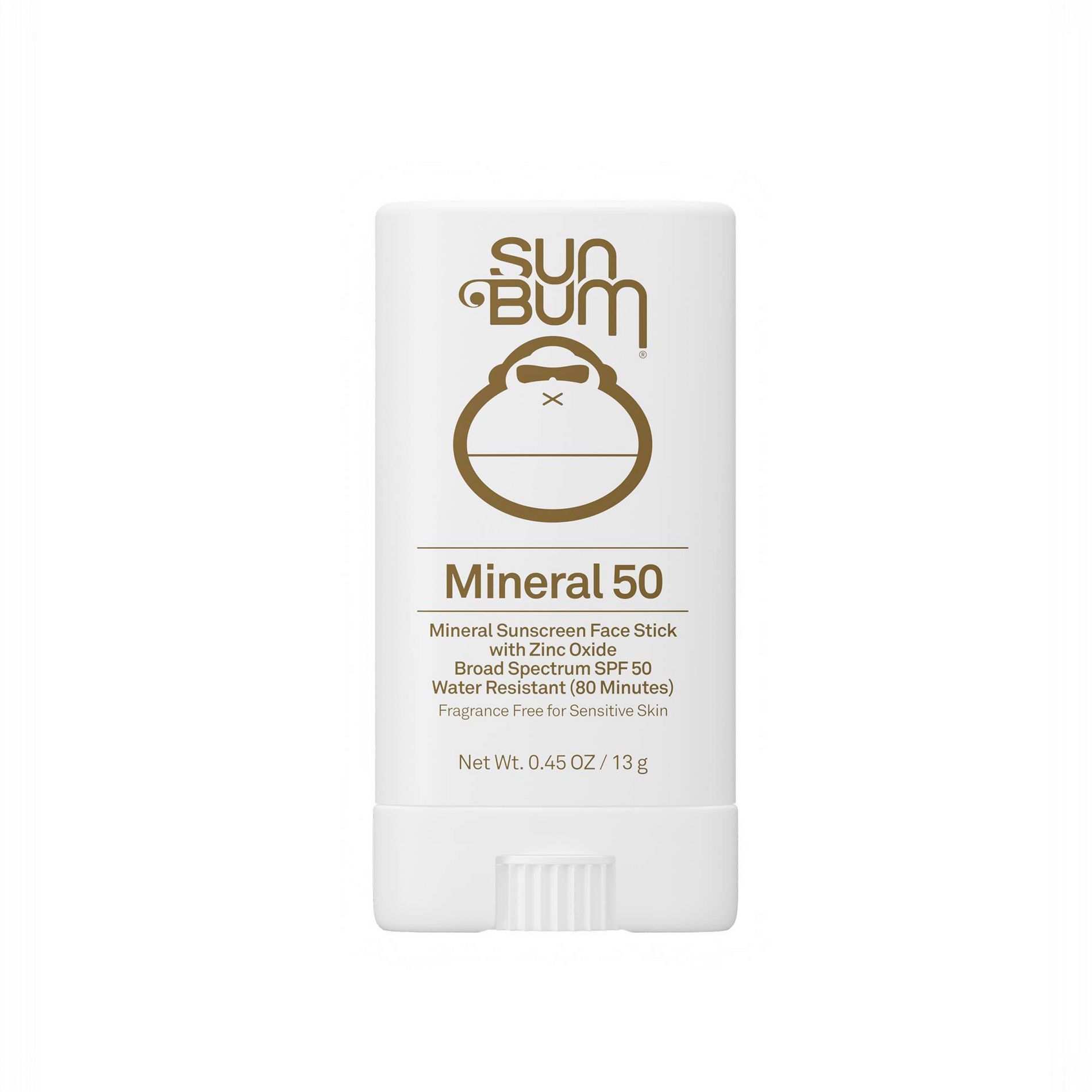Sun Bum Mineral Face Stick Sunscreen - SPF 50 - 0.53oz: Hypoallergenic, Paraben-Free, Oil-Free, Coconut Scented