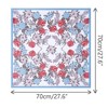 INSPIRE CHIC Women's Floral Printed Satin Square Flowers Silky Neck Scarves 1Pc - 3 of 4