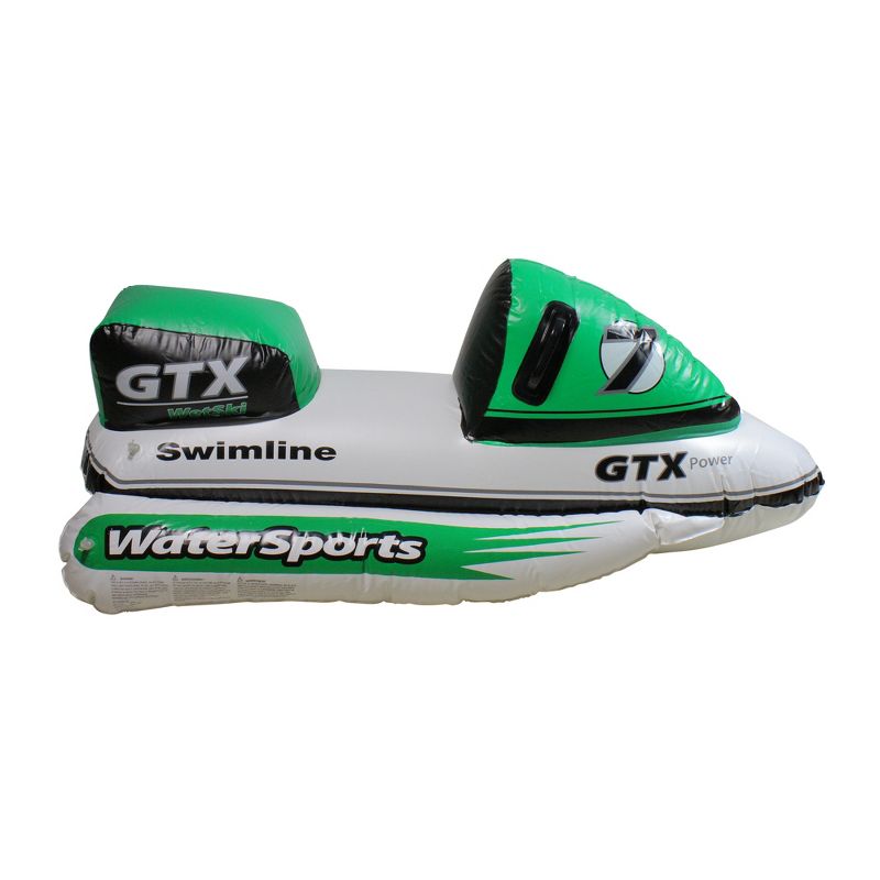 Swimline 51" Inflatable Water Sports GTX Wet Ski Swimming Pool Ride on Float - Green/White, 2 of 5