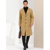 Lars Amadeus Men's Winter Single-Breasted Notched Lapel Long Overcoat - 3 of 4