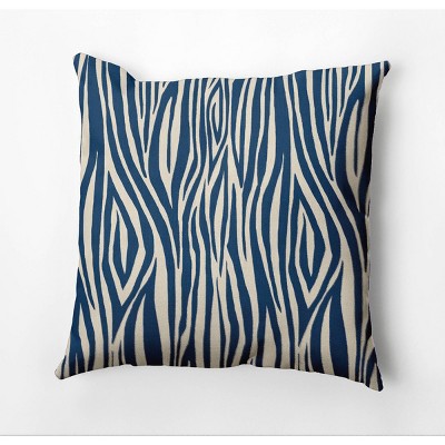 18"x18" Wood Striped Square Throw Pillow Blue - e by design