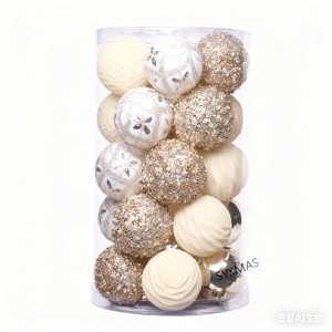 COZONY 25 Pcs 6cm Christmas Tree Ornament Balls, Glitter and Matte Finish Holiday Baubles - 1 of 4