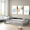 Floor Bed with Safety Guardrails and Door for Kids - 3 of 4