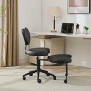 INFURNIC Task and Office Chairs Adjustable Meditation Chair with Swivel Footstool and Lumbar Support for Home Office, Black, 36.2"*27.9"*41.3" - 2 of 4