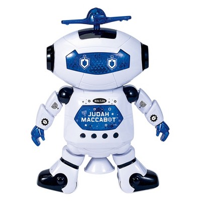 Rite Lite White and Blue Battery Operated Hanukkah "Judah Maccabot" Dancing Robot