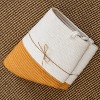 Gulches Cotton Round White Brown Laundry and Storage Basket£¬Orange+White - 3 of 4