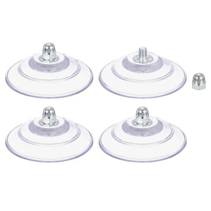 Unique Bargains PVC Hooks and Hangers for Glass Metal Surfaces Suction Cups with Screw 4 Pcs - 1 of 4