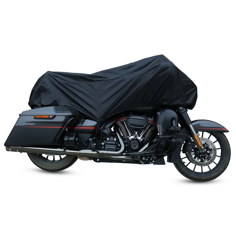 Unique Bargains Lightweight Half Outdoor Waterproof Rain Dust Protector Motorcycle Half Cover 1 Pc, 1 of 8