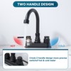 WOWOW Bathroom Faucet with 2 Handle Centerset Design, High Arc Spout, Pop-Up Drain - 4 of 4