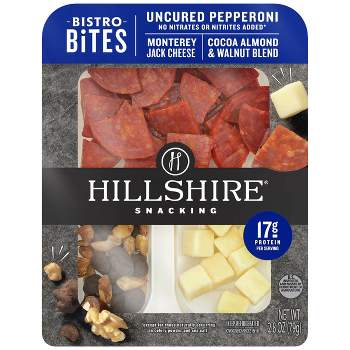 Hillshire Farm Snacking Bistro Bites with Pepperoni, Monterey Jack, Walnut & Cocoa-Coated Almond Mix - 2.8oz