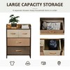 Resenkos Dresser, Chest Organizer Unit,4-Drawer Dresser, 3-Tier Storage Tower With Steel Frame For Bedroom, Nursery Room, Multicolored Multicoloured - 3 of 4