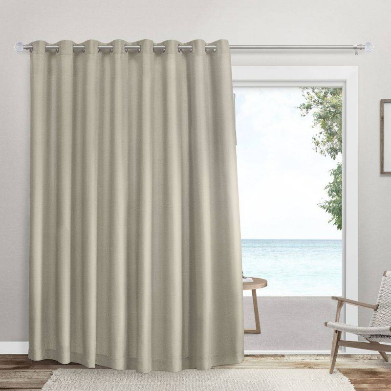 Sateen Blackout Solid Grommet Top Extra Wide Curtain Panel - Exclusive Home, 1 of 8