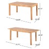 CAVINAS Patio Dining Table,Expandable Outdoor Acacia Wood Dining Table,Outdoor Patio Table for 6 to 8 - 3 of 4