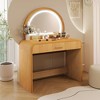 Lycvki 39" Dressing Table with Mirror and Drawer - 2 of 4