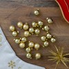 Northlight 2-Finish Mini Christmas Glass Ball Ornaments - 1" (25mm) - Gold - 24ct - 4 of 4